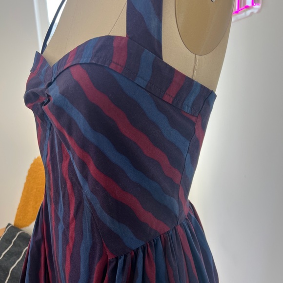 Marc By Marc Jacobs Halter Dress in Red and Blue - Picture 2 of 7